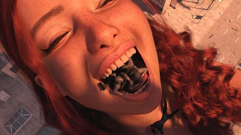 Liz eats