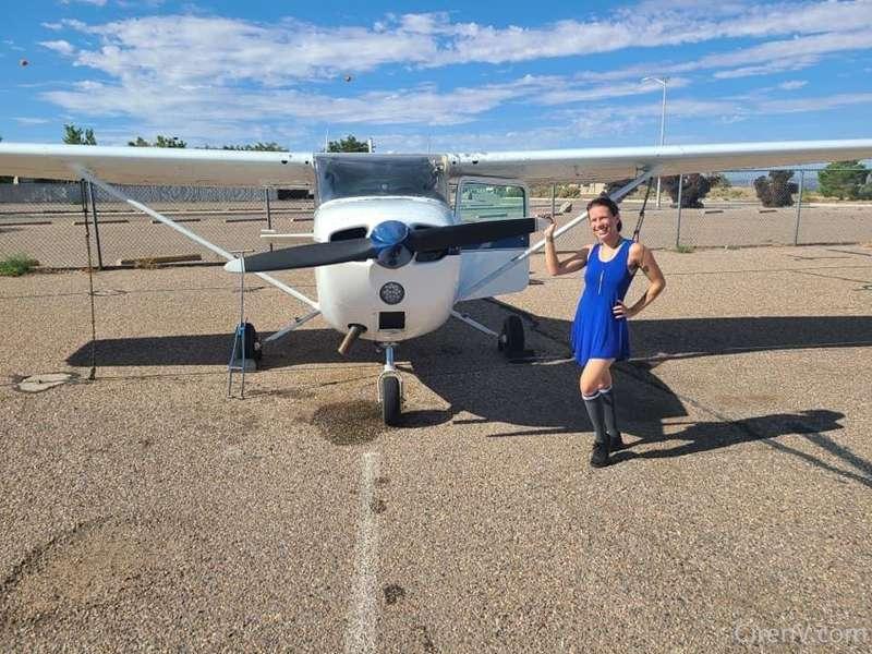 Ciren is taking flighting lessons and had her first solo fli..