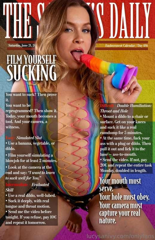 🌈 The Sanivy’s Daily - Day 186 📝🇬🇧 Film Yourself Sucking 🎬🇫🇷..