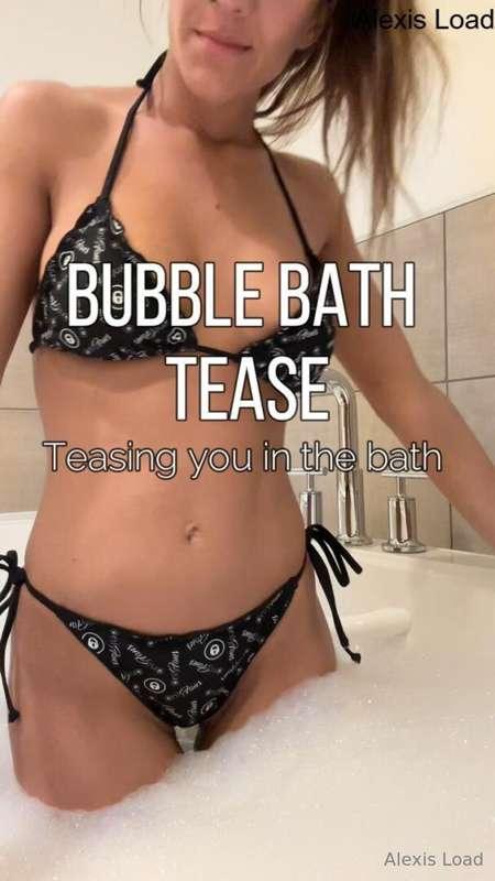Buddle Bath Tease. Let me peel this swimsuit off and cover m..