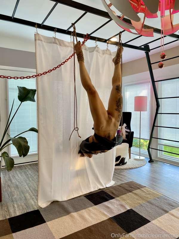 double ankle hang in a straitjacket! i've got a gajillion sh..