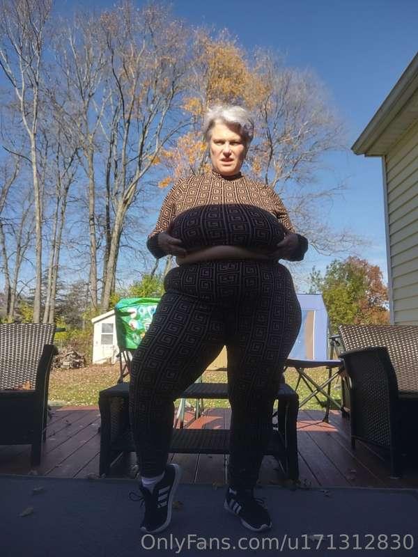 Enjoying the sunshine on my tits