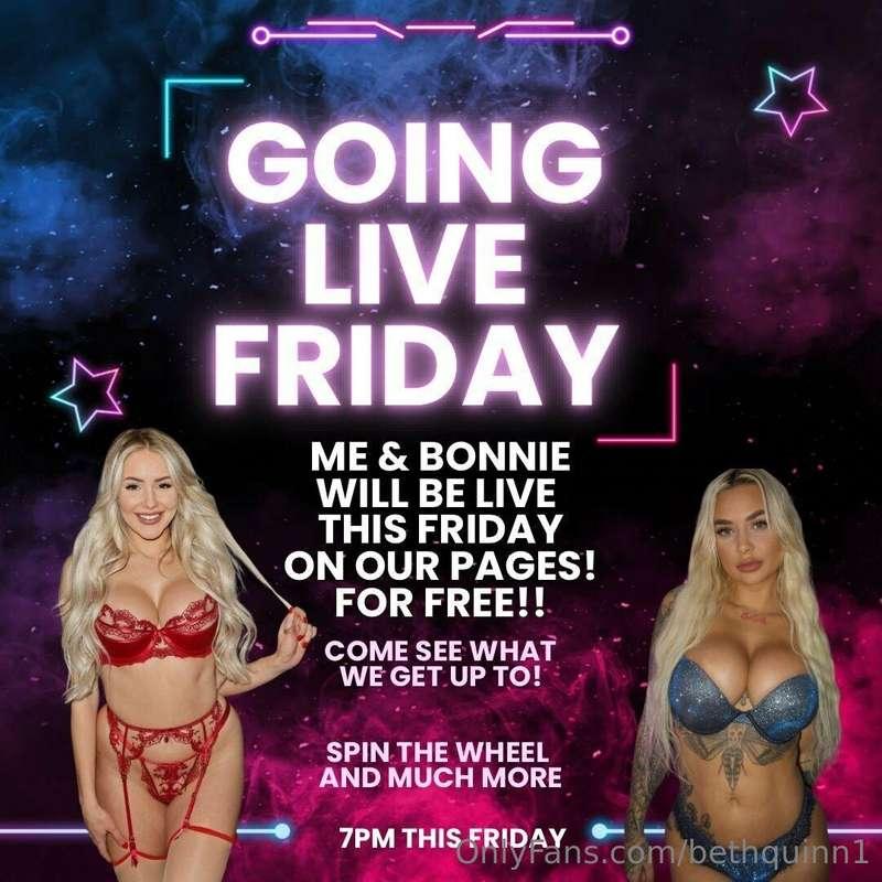 ***LIVE ON FRIDAY*** Join me and @bonniebrownbaby 7pm this F..