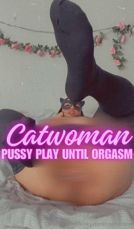 CATWOMAN COSPLAY PUSSY PLAY UNTIL ORGASM 😻 UNLOCK TO WATCH F..