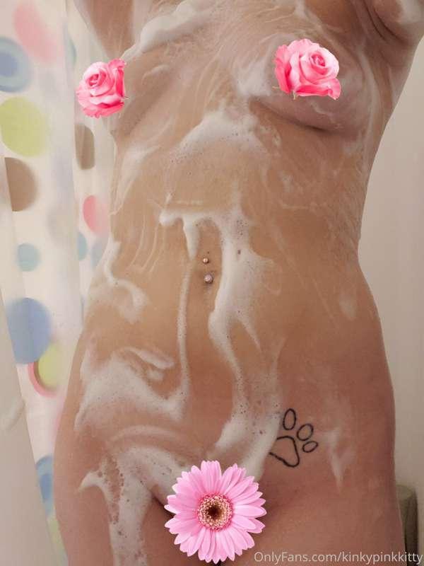 Got all soaped up in the shower after shaving myself smooth
..