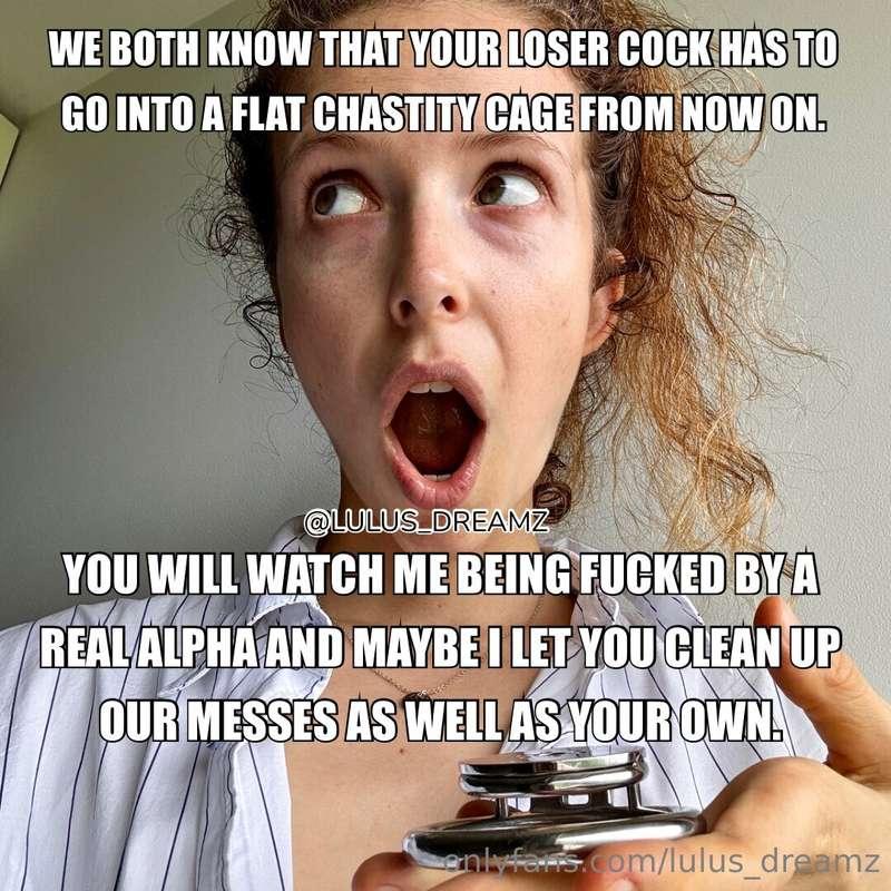We both know that this is where your pathetic loser cock bel..