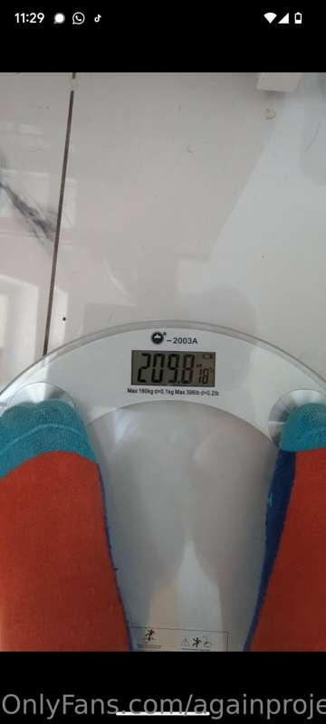 Weigh in #1
Not where I want to be, but working on it.