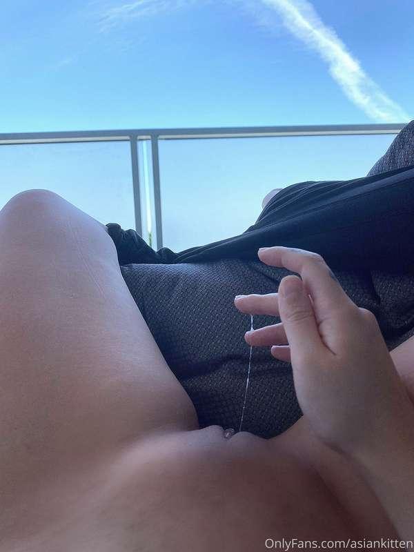 a beautiful morning to cum on my balcony.  i'd be lying if i..