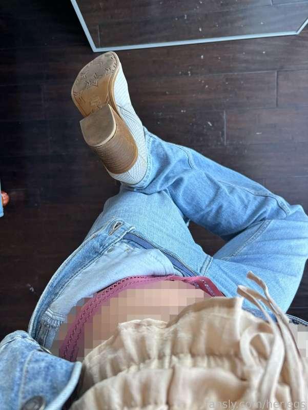 Consider yourself lucky that I am allowing you to see the bottom of my shoe and my sock loser... 

Would you like to see my wrinkly sole? Count my wrinkles and goon to my sock for the same amount of time 😈
