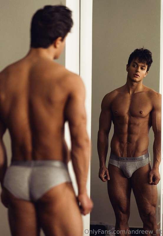 Caught myself in the mirror abs tight, chest bare, and this ..