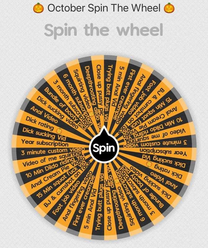🎃October Spin The Wheel🎃
-1 spin for $15.00
-3 spins for $30..