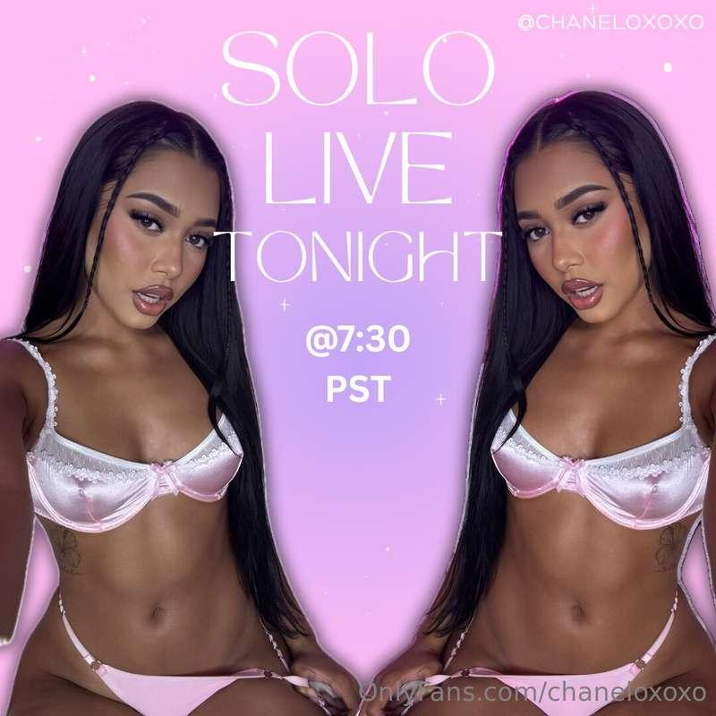 ‼️𝑺𝑶𝑳𝑶 𝑳𝑰𝑽𝑬 𝑻𝑶𝑵𝑰𝑮𝑯𝑻‼️ @𝟕:𝟑𝟎𝑷𝑴 𝑷𝑺𝑻! 𝑭𝑰𝑵𝑨𝑳𝑳𝒀 𝑰 𝑨𝑴 𝑯𝑶𝑴𝑬 𝑨𝑳𝑶𝑵𝑬💦,..