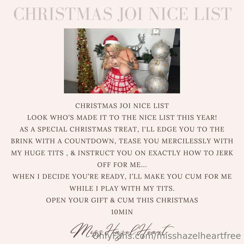 CHRISTMAS JOI NICE LISTLook who’s made it to the nice list t..