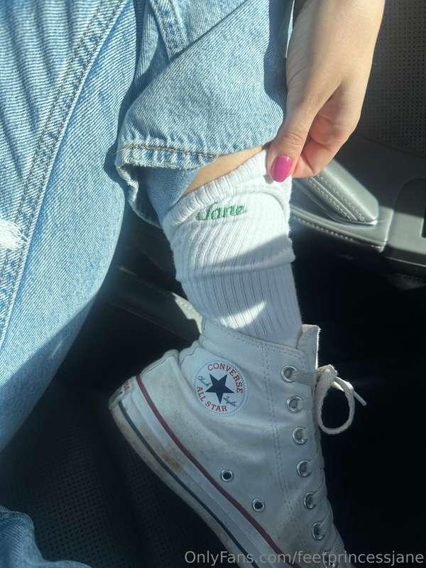 Would you wear a pair of my custom Jane socks?? 🤭😍