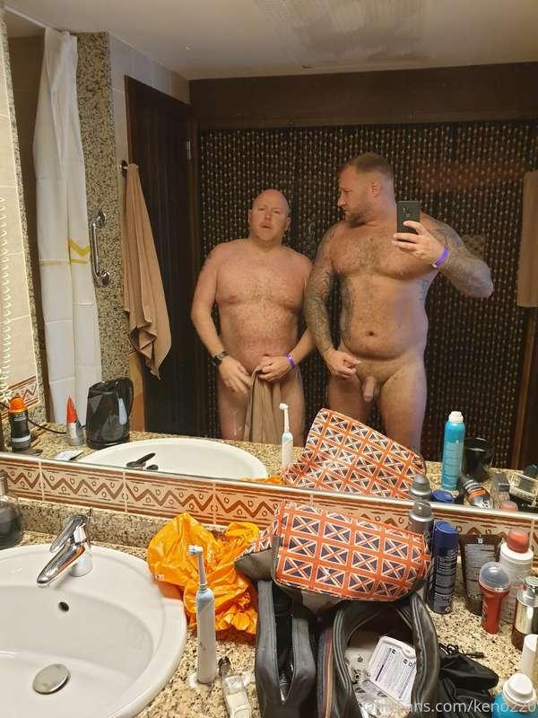 Oiling up ready for the beach