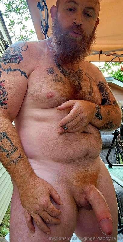 Naked and stoned in my backyard on a Saturday afternoon 😎 