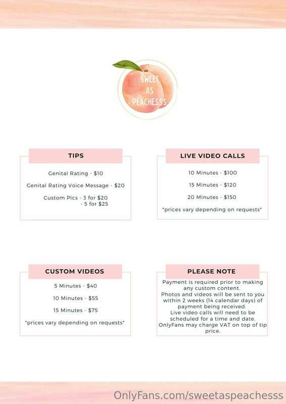 Don’t mind me, just posting a new price list 🍑