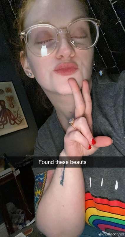 Who likes my clear frames more than my big red ones I wear a..