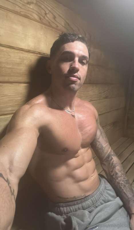 Not even the sauna can handle this heat 🔥