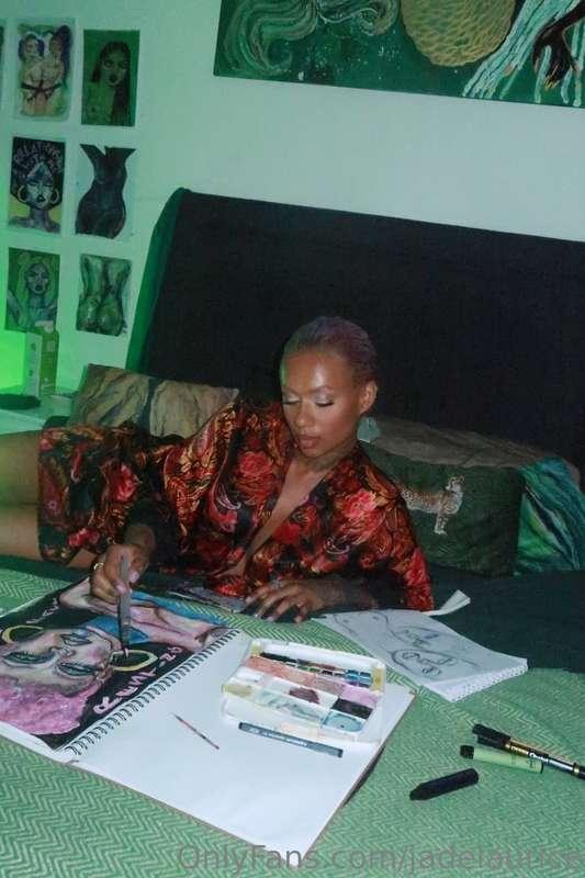 An evening of art and silk 💜