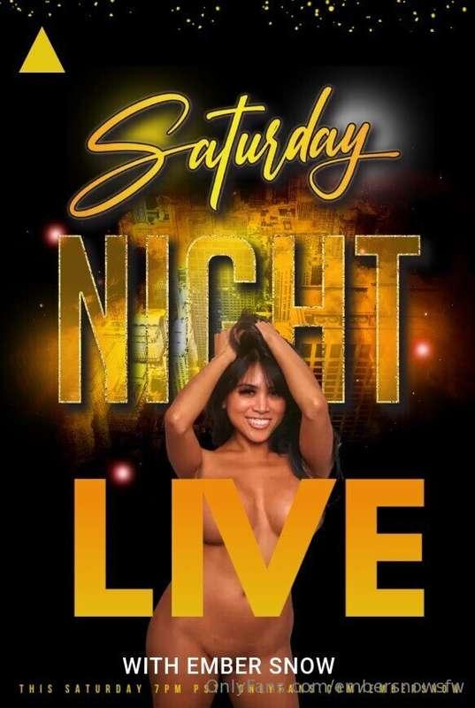 Don't miss my LIVE SHOW this Saturday night 9/13 at 10pm Eas..