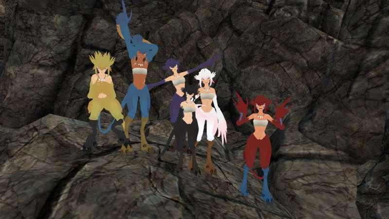 Customizable Prehistoric Harpy Avatars