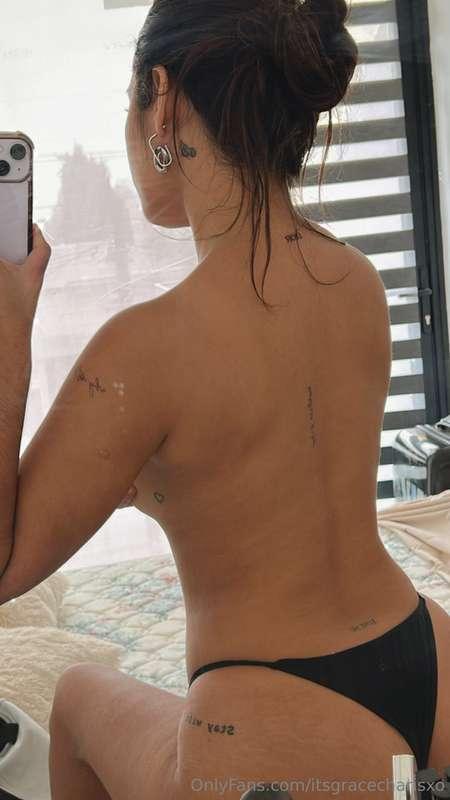 Bare back naked! message for front view😜