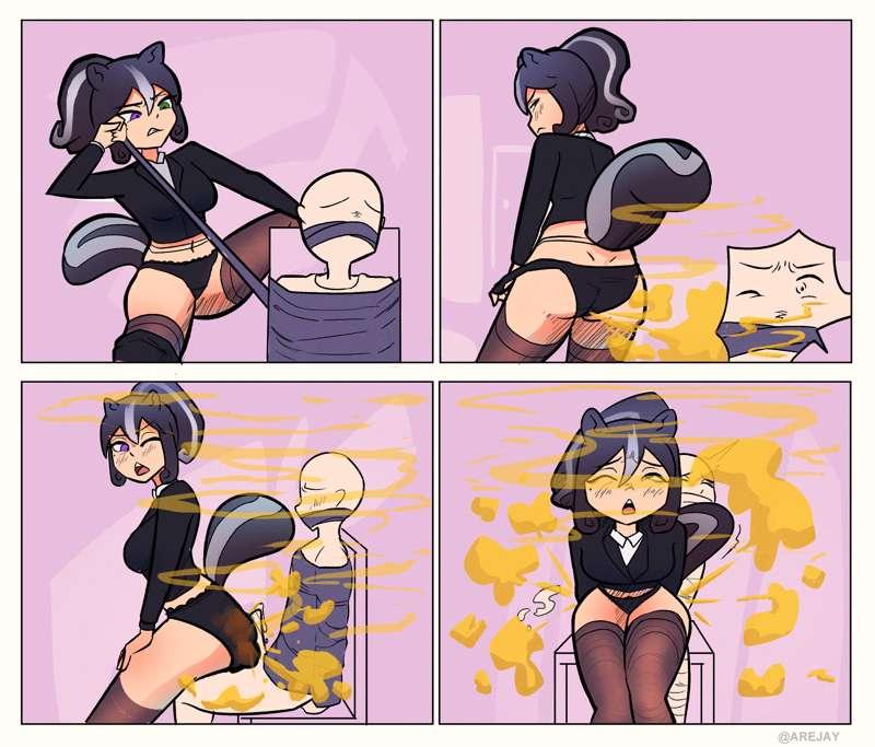Request: Cecelia hotdog farting (+ pantypoop version)