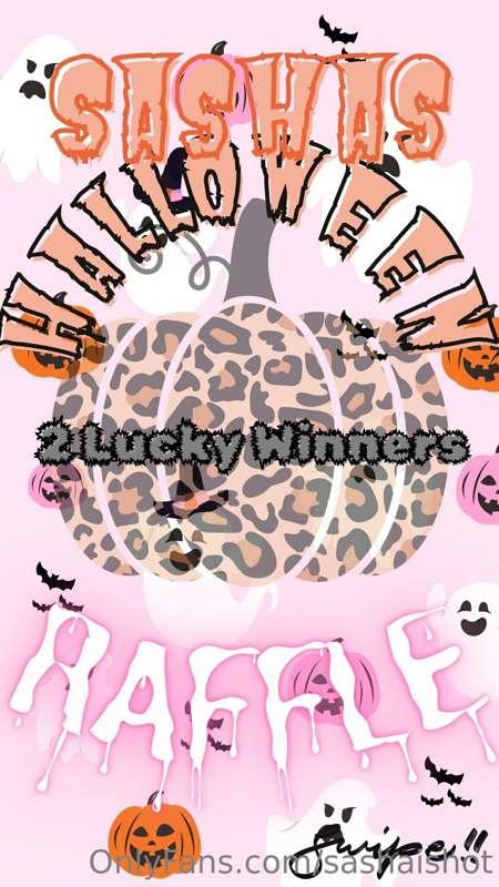 New Halloween Raffle being drawn October 28! I know a lot of..