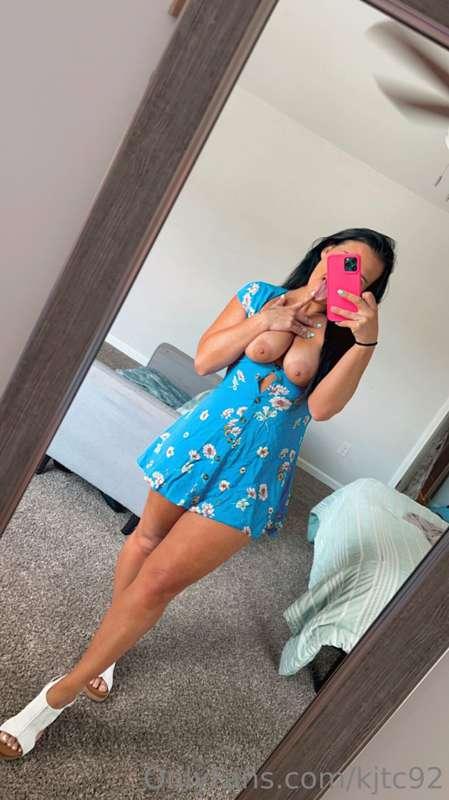 What's under this sun dress? 💙💦💦☀️