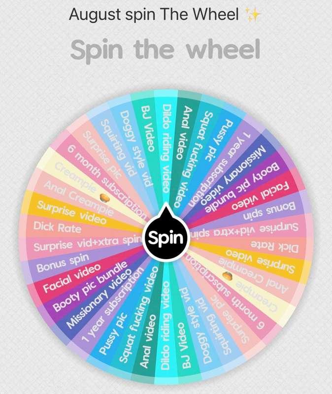 August Spin The Wheel ✨ 
-1 spin for $15.00
-3 spins for $30..