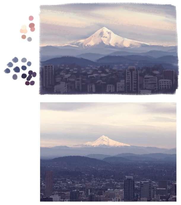 Portland Sketch 1 - Mt Hood