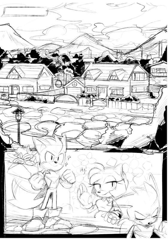 Sketches of the comic "The secret admirer"