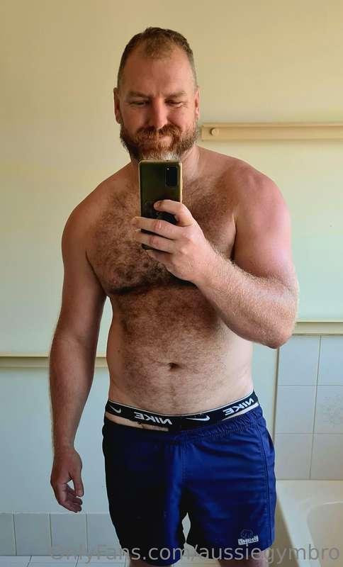 I wore this *sightly* ripped jockstrap to the gym this morni..