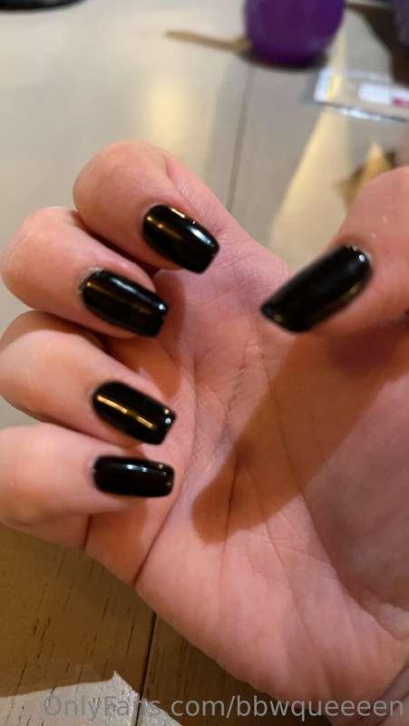 Black nails 💕💕