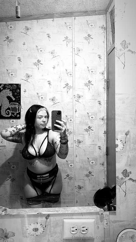 New lingerie piece… can anyone guess what color it is? 🖤 DMs..