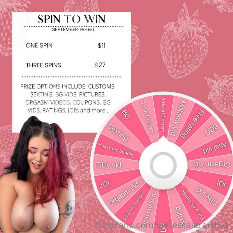 hit the button to spin the wheel ❤️ 

$11 for one spin
$27 f..