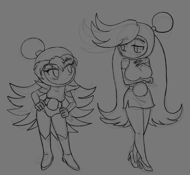 Lady Vegas and Ms Purple (WIP)