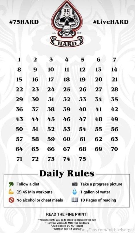 Morning OFamily ??? Today I am starting 75HARD. Take a look ..