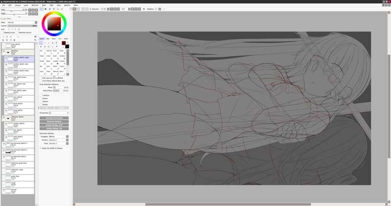 Progress on Violet's intro event CG.
