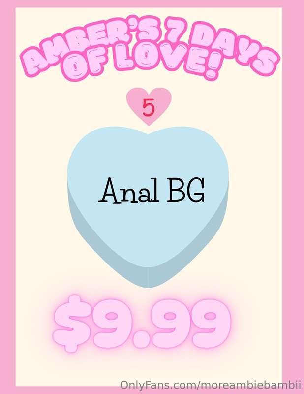 💘 Amber's 7 Days of Love Day 5! 💘Tip $9.99 for my very first..