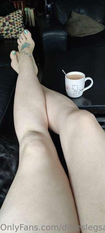 morning and feet up
