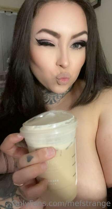 A lil treat for me for being such a good girl 🍆☕️