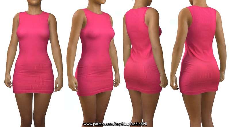 Realistic pink dress