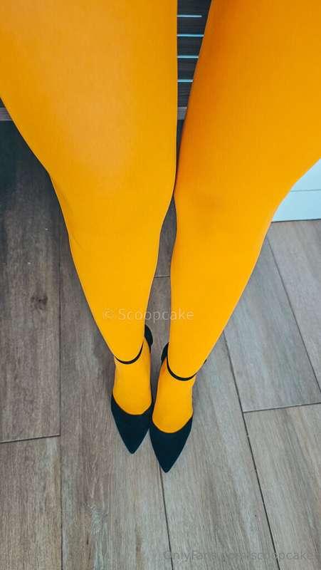 In these hot pantyhose, I always feel like Big Bird from Ses..