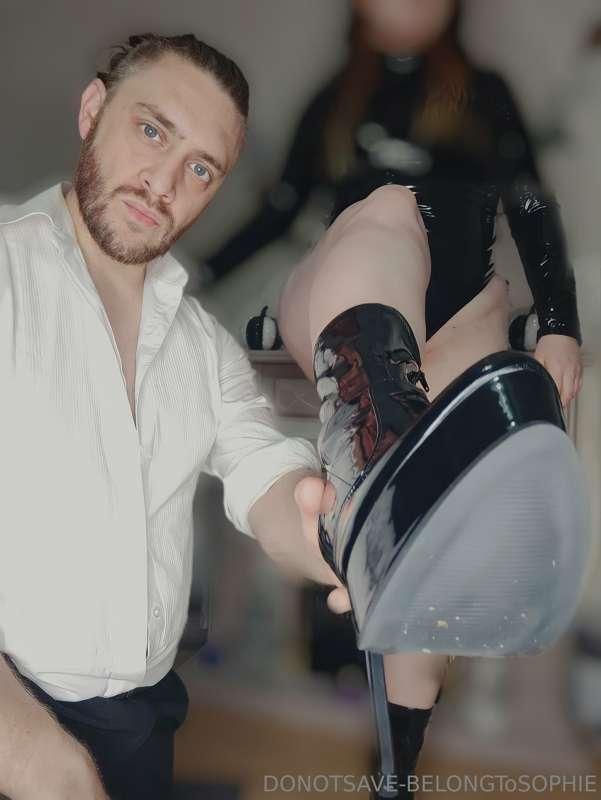 You will kiss goddess Sophie's boot first to start serving u..