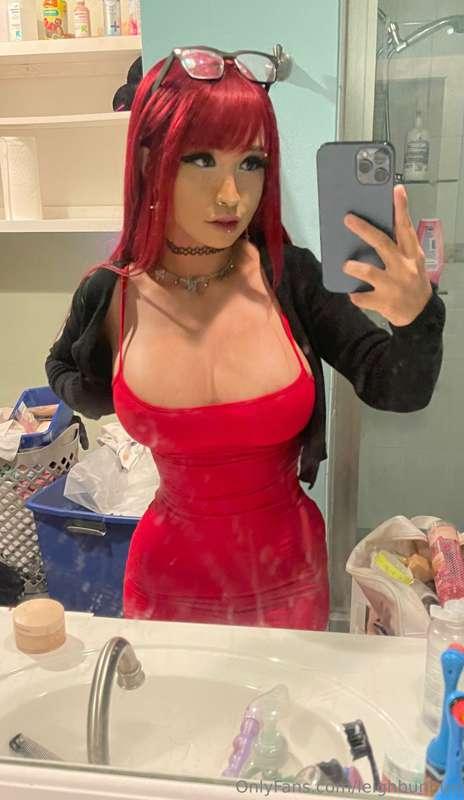 This set in this dress will be up tonight ;) tits out 

God ..