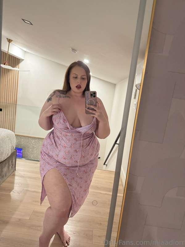 Do you wanna see what I have on under here? 🙈