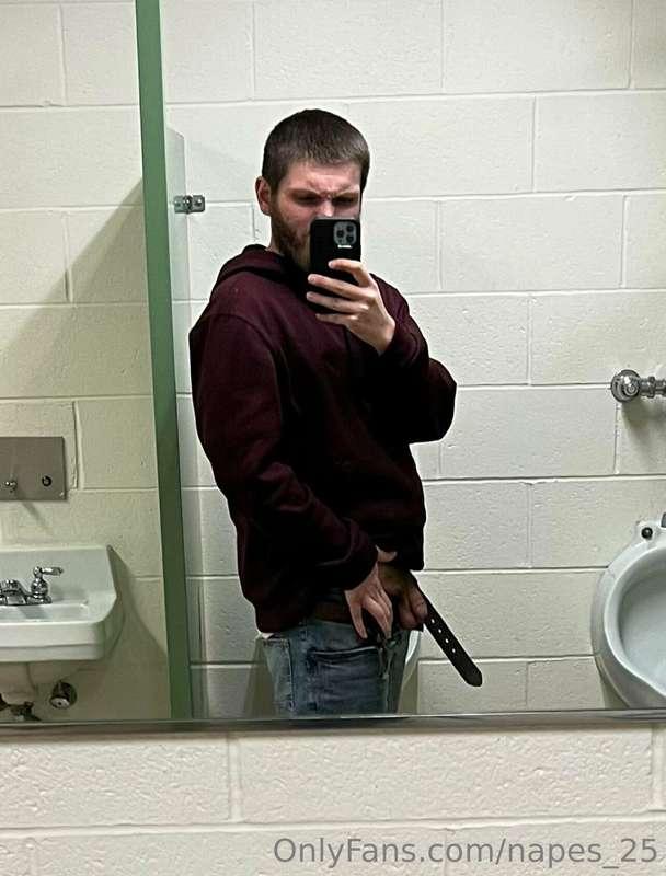 Just a softie in the police department’s public restroom , c..