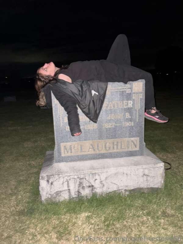 Cemetery on Halloween. ;)